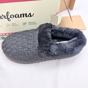 Dearfoams Black Memory Foam Slippers